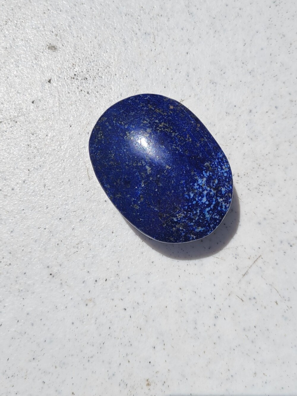 Polished Lapis Lazuli Crystal Palm Stone